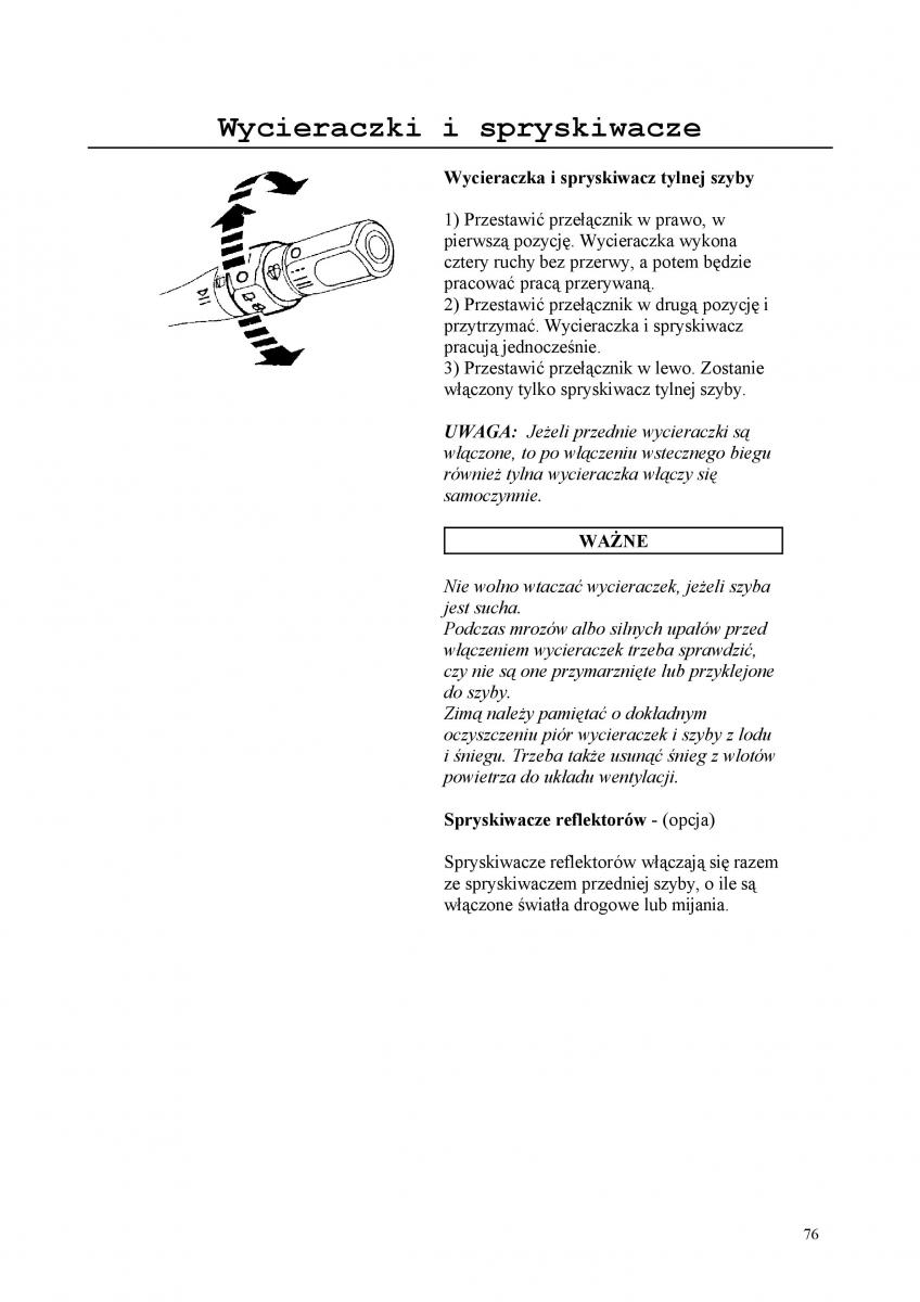 Rover 200 III 3 instrukcja obslugi / page 76