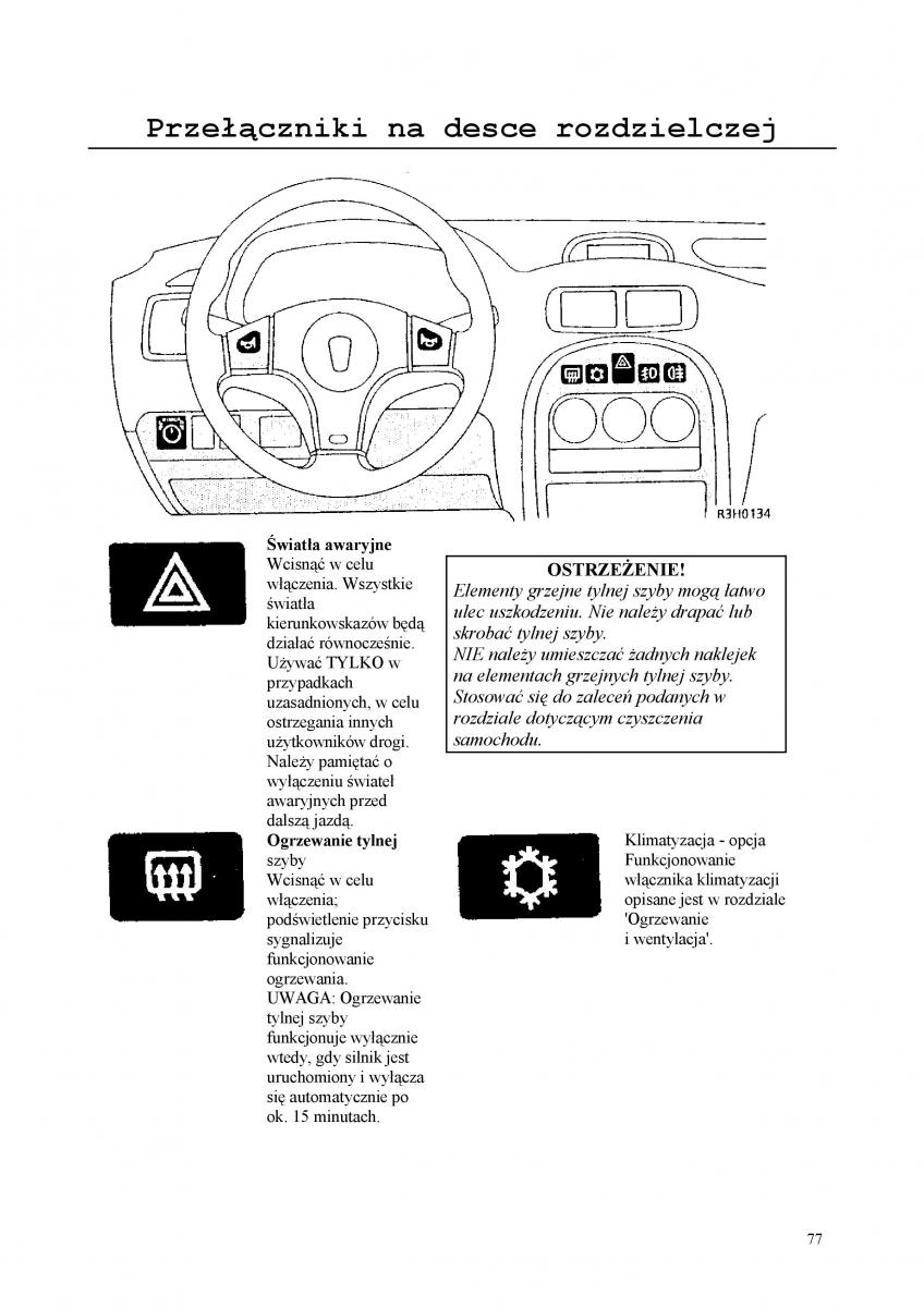 manual  Rover 200 III 3 instrukcja / page 77