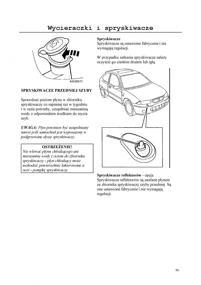 Rover 200 III 3 instrukcja obslugi / page 96