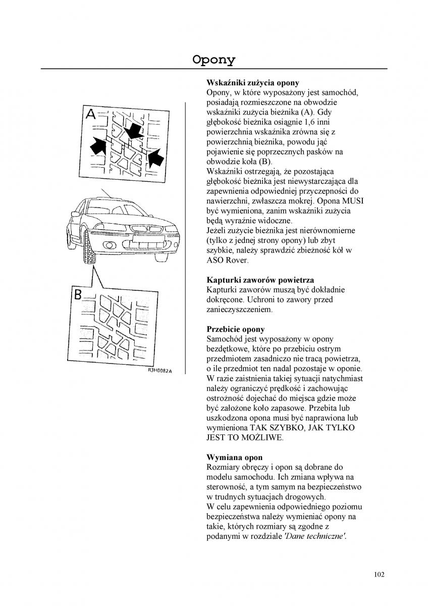 Rover 200 III 3 instrukcja obslugi / page 102