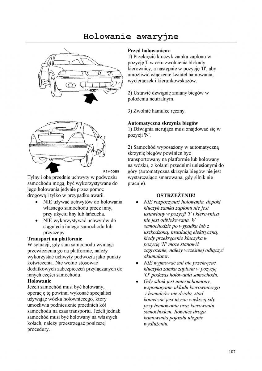 Rover 200 III 3 instrukcja obslugi / page 107