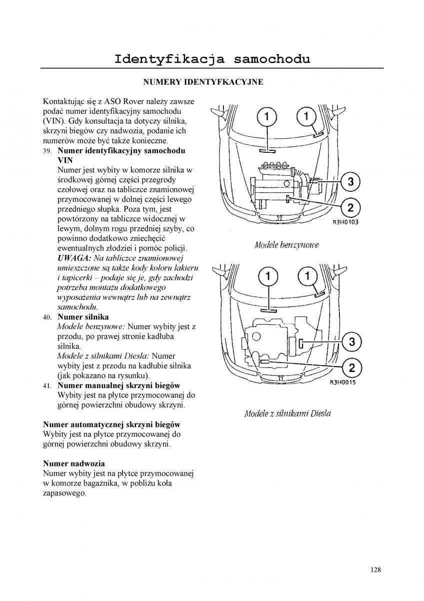 Rover 200 III 3 instrukcja obslugi / page 128