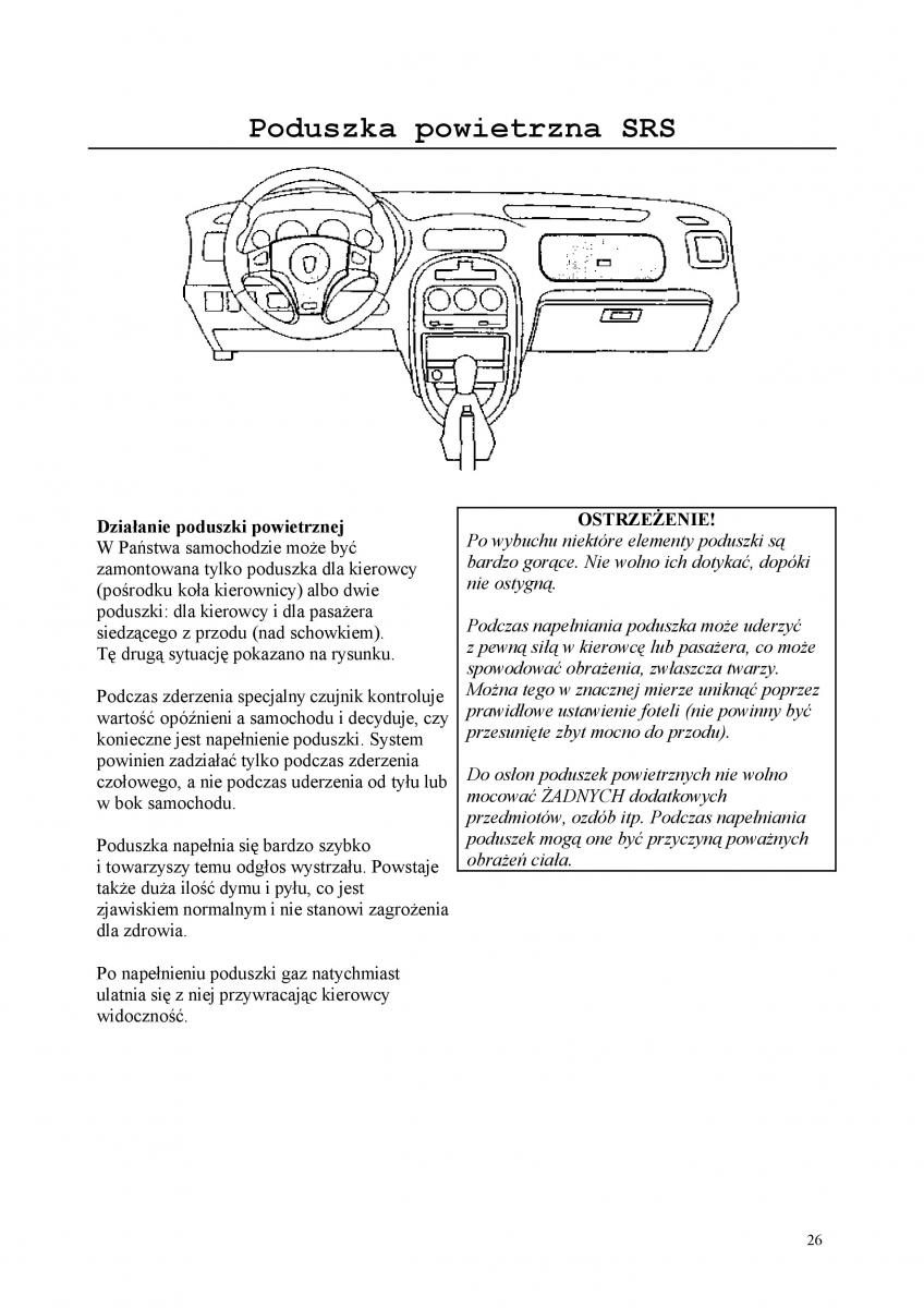 Rover 200 III 3 instrukcja obslugi / page 26