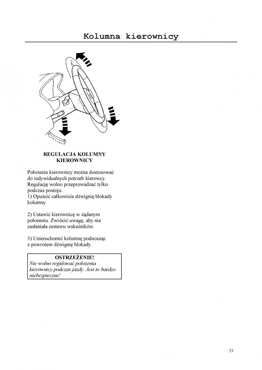 manual  Rover 200 III 3 instrukcja / page 33