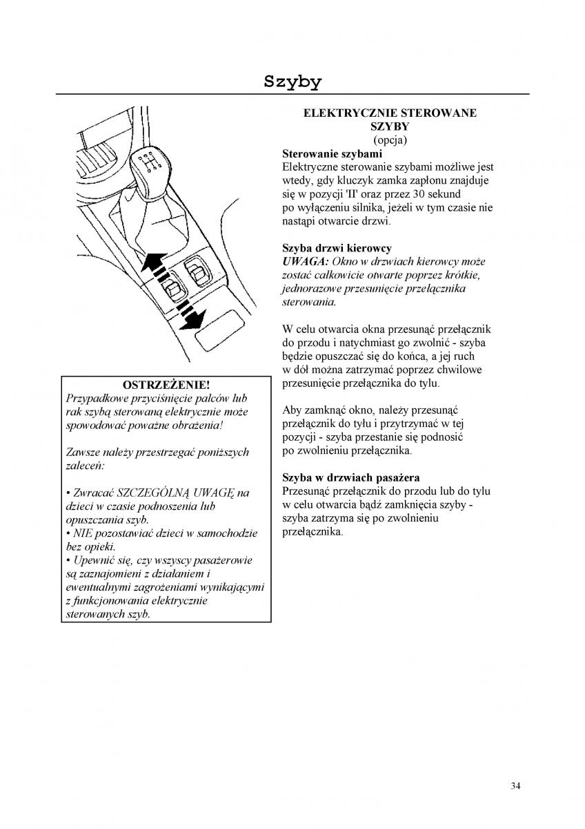 manual  Rover 200 III 3 instrukcja / page 34