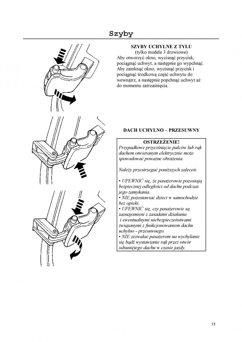 manual  Rover 200 III 3 instrukcja / page 35