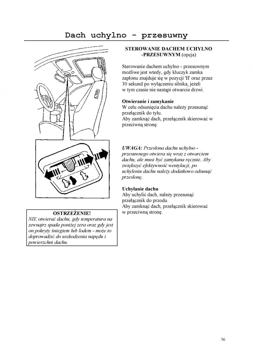 manual  Rover 200 III 3 instrukcja / page 36