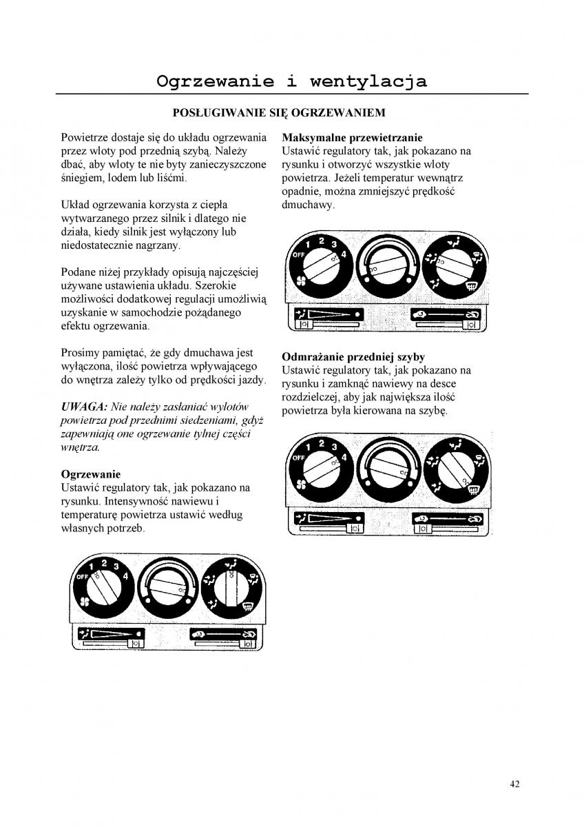 manual  Rover 200 III 3 instrukcja / page 42