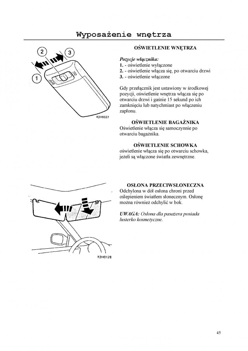 manual  Rover 200 III 3 instrukcja / page 45