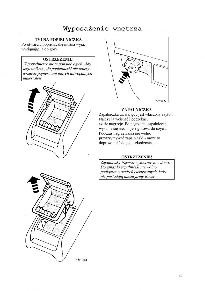 manual  Rover 200 III 3 instrukcja / page 47