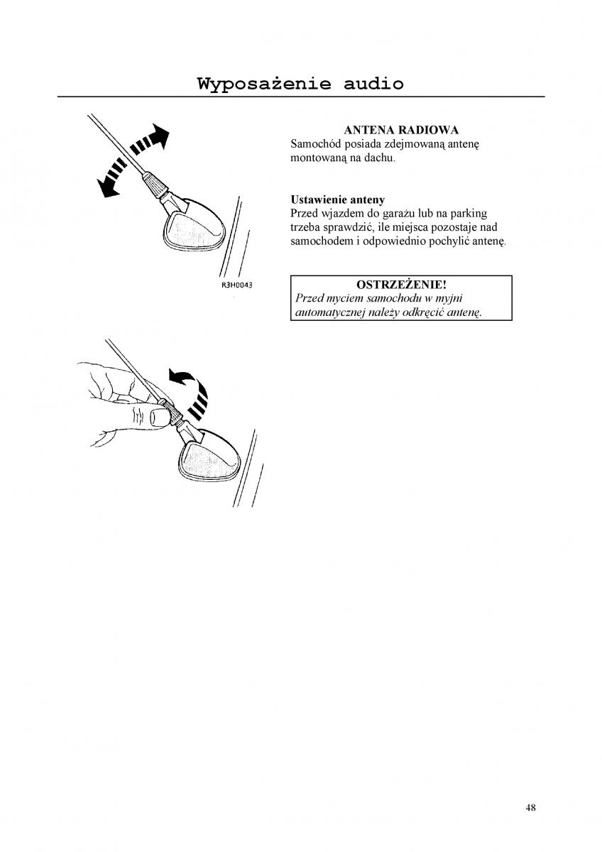 manual  Rover 200 III 3 instrukcja / page 48