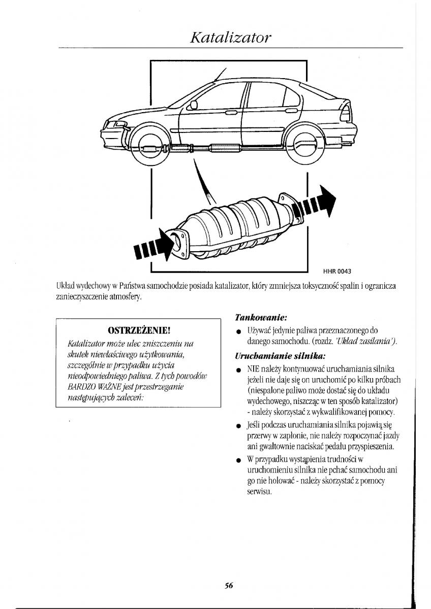 Rover 400 II 2 instrukcja obslugi / page 62