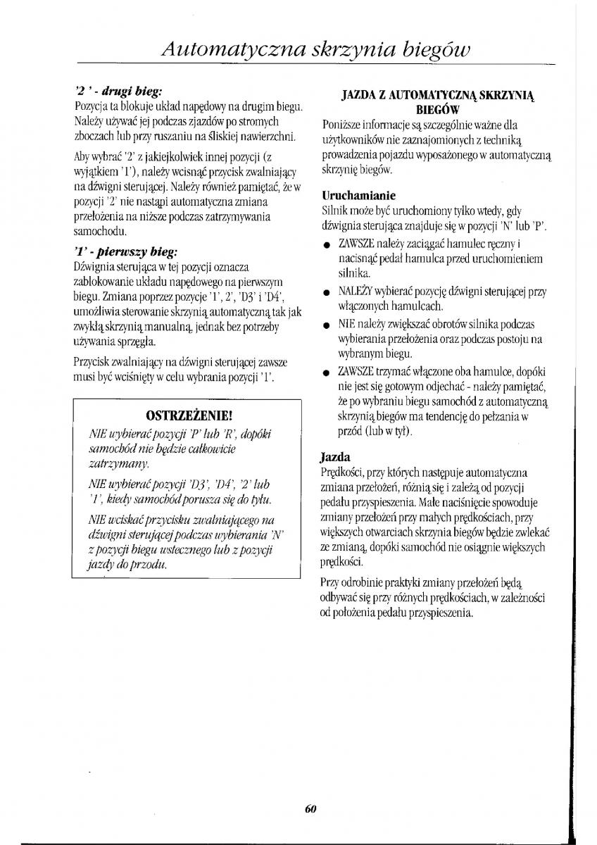 Rover 400 II 2 instrukcja obslugi / page 66