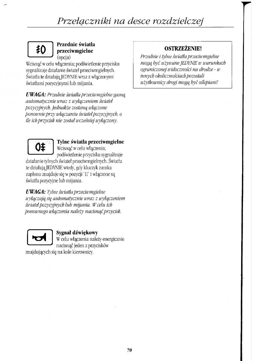 Rover 400 II 2 instrukcja obslugi / page 77