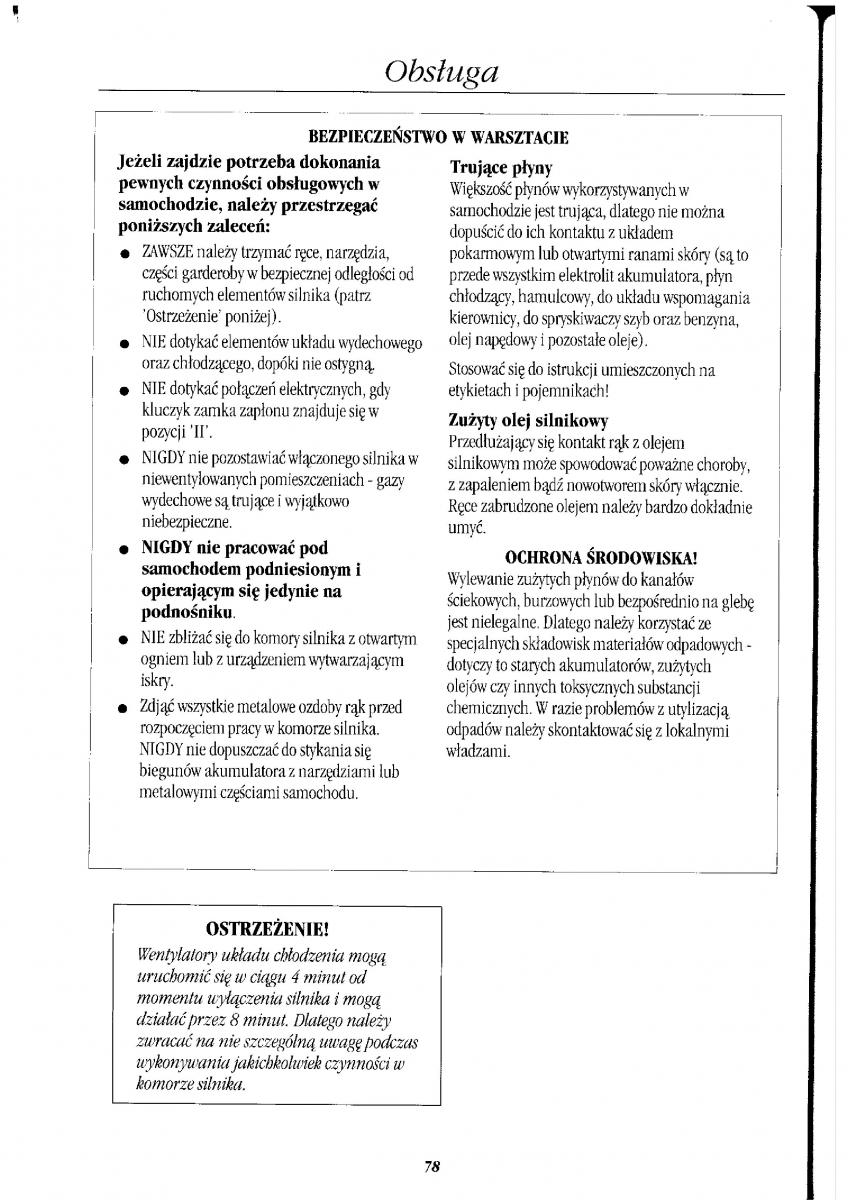 Rover 400 II 2 instrukcja obslugi / page 86