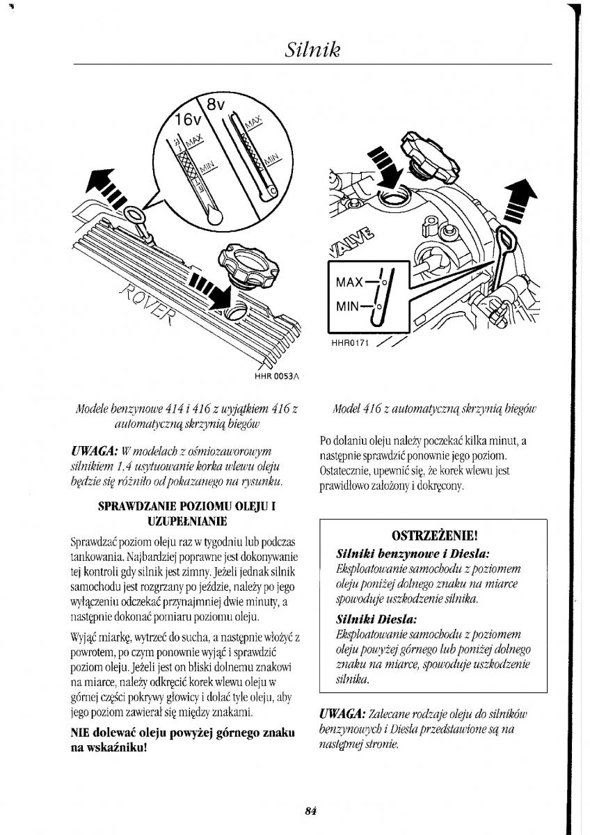 Rover 400 II 2 instrukcja obslugi / page 92