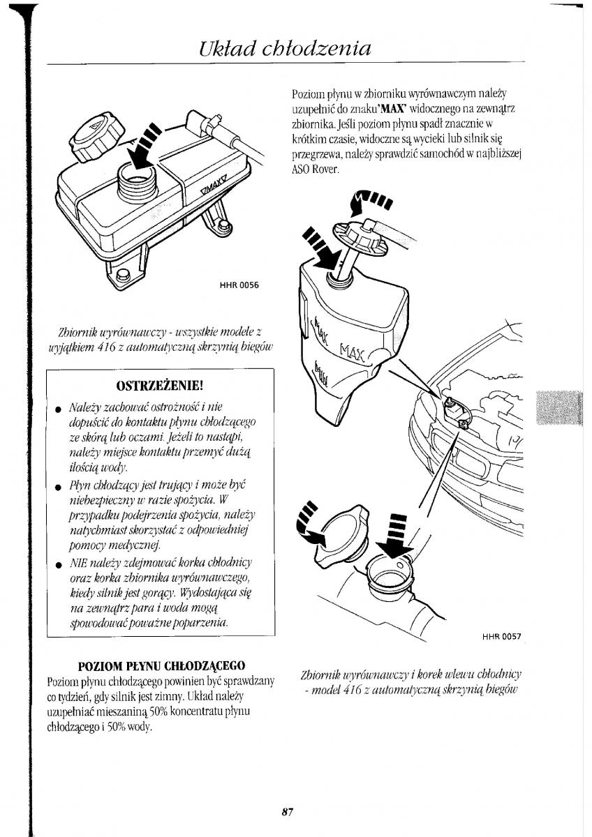 Rover 400 II 2 instrukcja obslugi / page 96