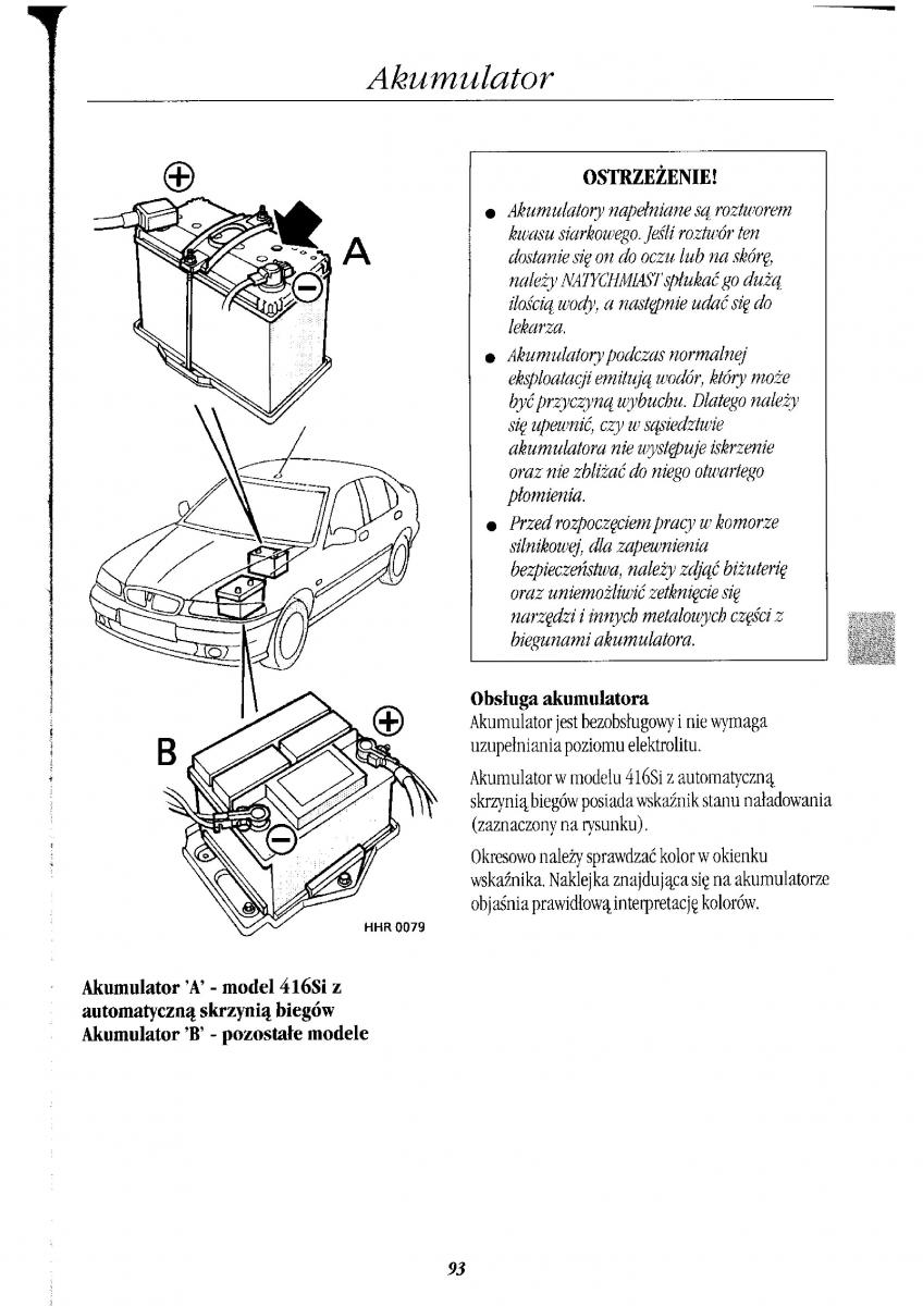 Rover 400 II 2 instrukcja obslugi / page 102