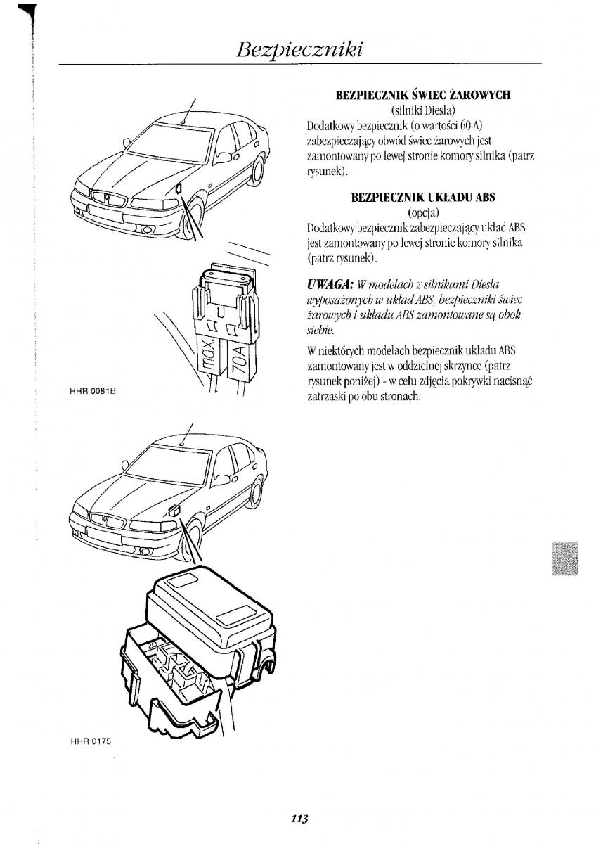 Rover 400 II 2 instrukcja obslugi / page 124