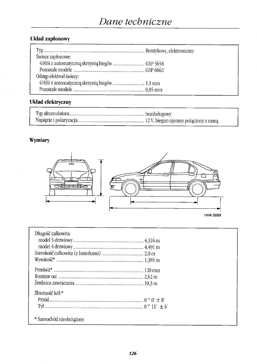 Rover 400 II 2 instrukcja obslugi / page 138