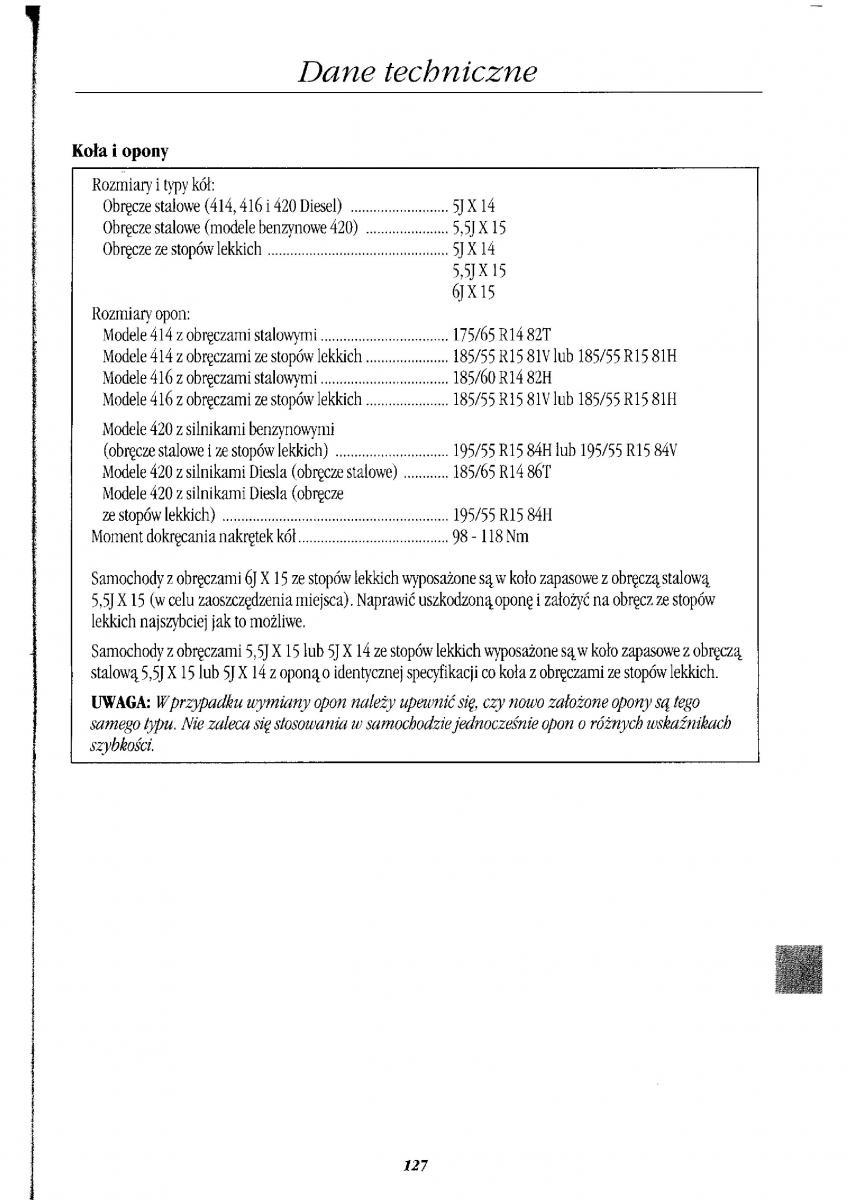 Rover 400 II 2 instrukcja obslugi / page 139