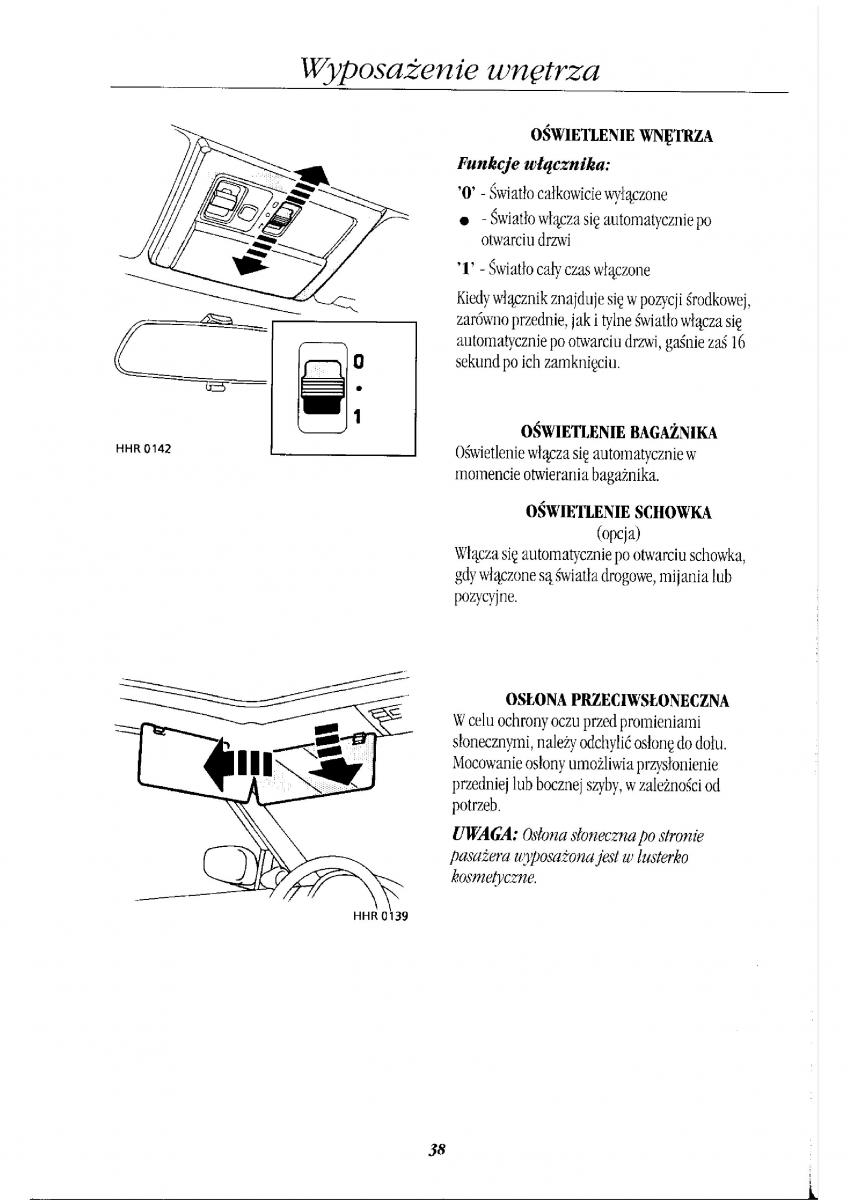 Rover 400 II 2 instrukcja obslugi / page 44