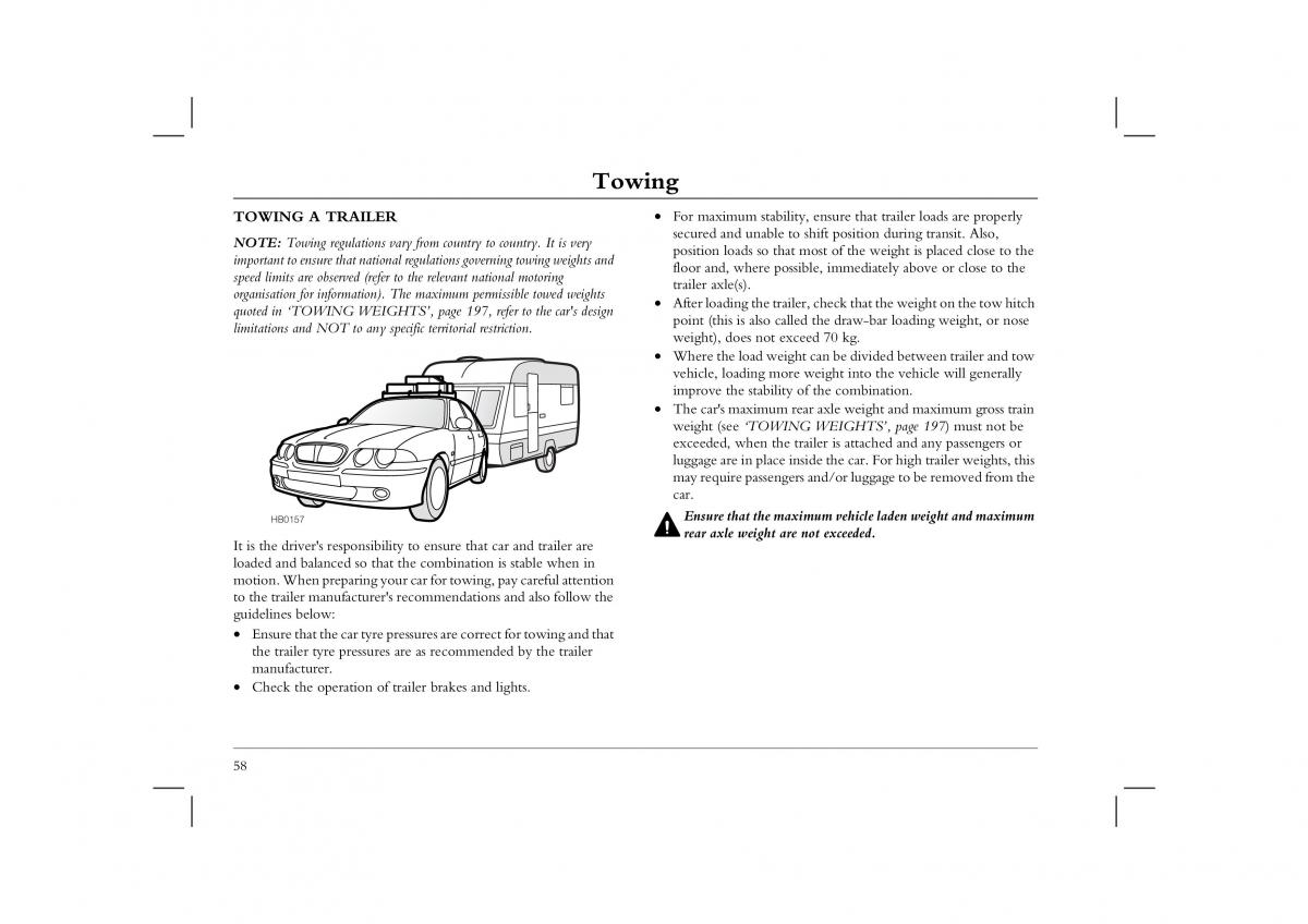 manual  Rover 45 owners manual / page 58