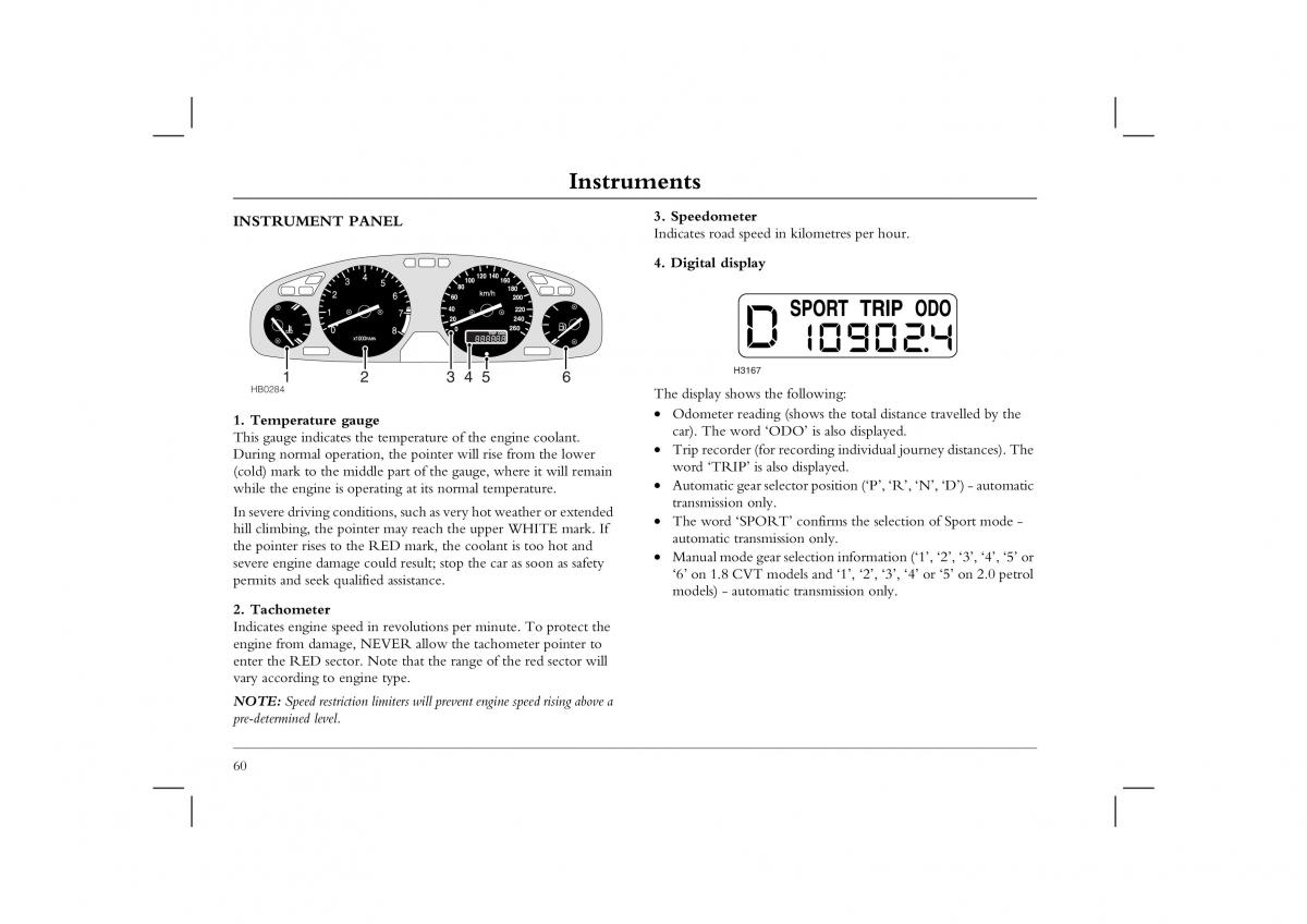 manual  Rover 45 owners manual / page 60