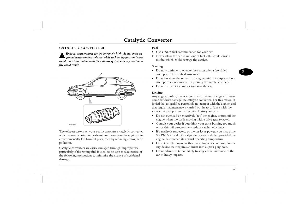 manual  Rover 45 owners manual / page 69