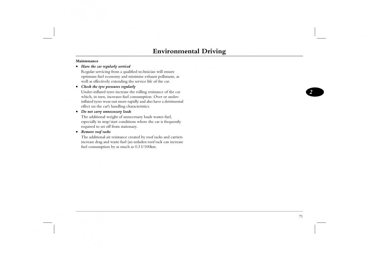 manual  Rover 45 owners manual / page 71