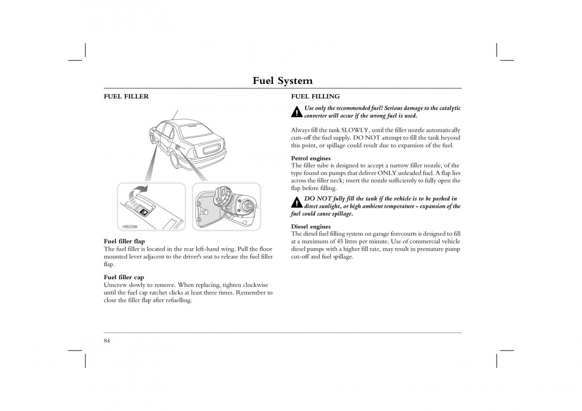 manual  Rover 45 owners manual / page 84