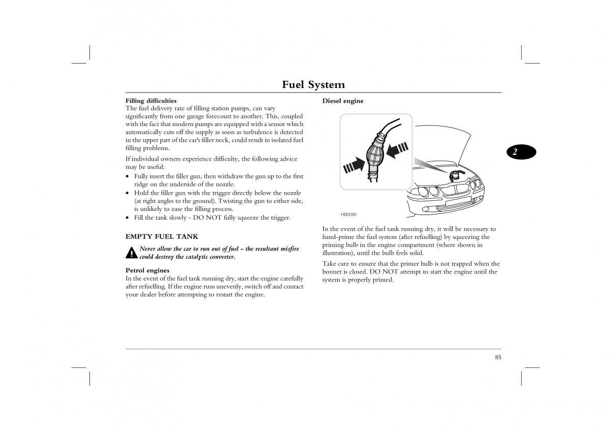 manual  Rover 45 owners manual / page 85