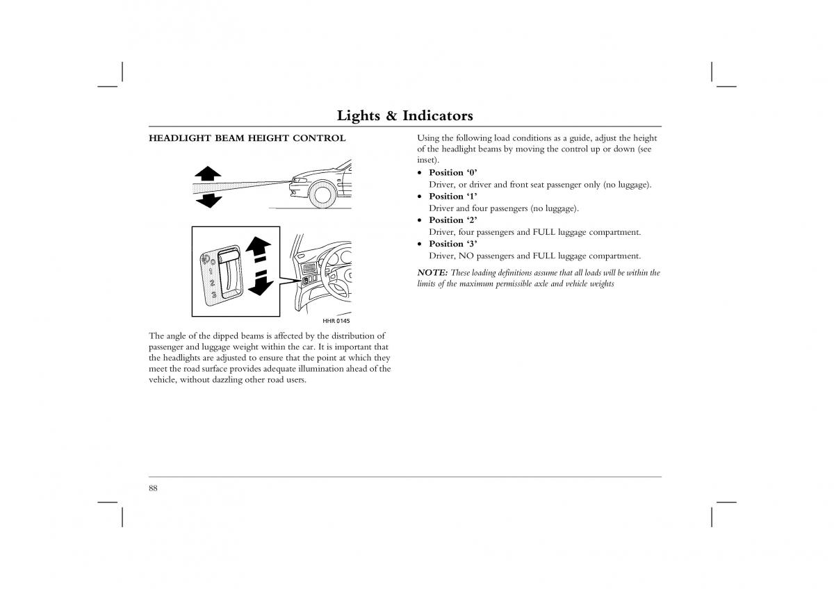 manual  Rover 45 owners manual / page 88