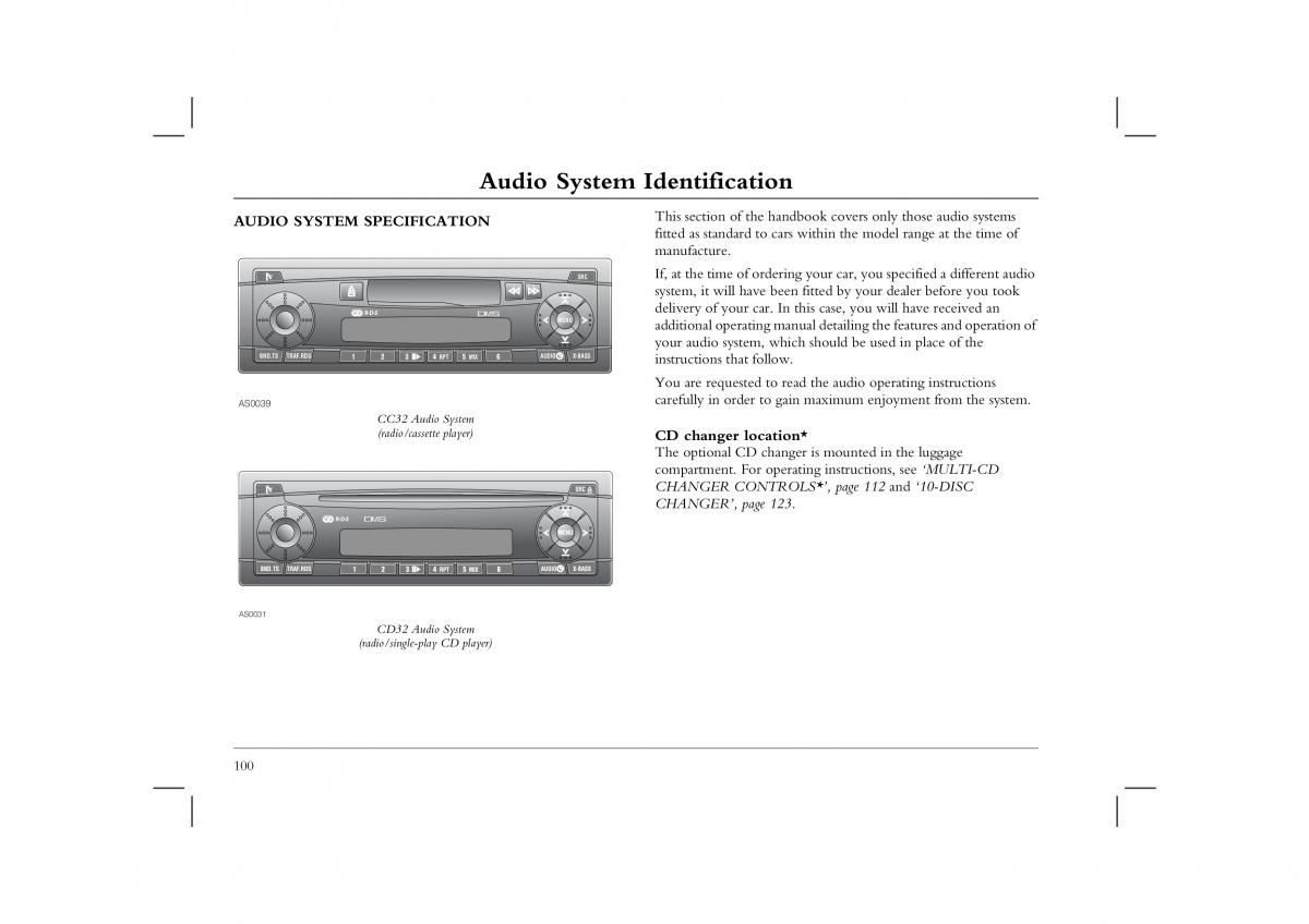 Rover 45 owners manual / page 100