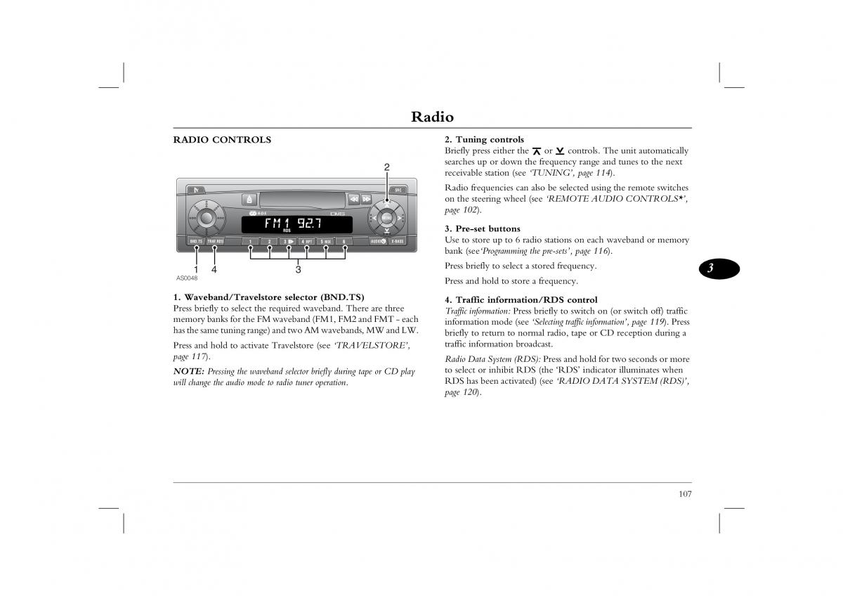 manual  Rover 45 owners manual / page 107