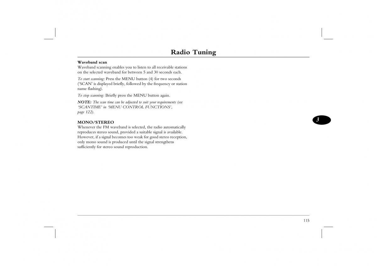 manual  Rover 45 owners manual / page 115