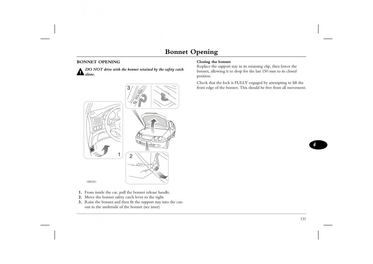 manual  Rover 45 owners manual / page 131