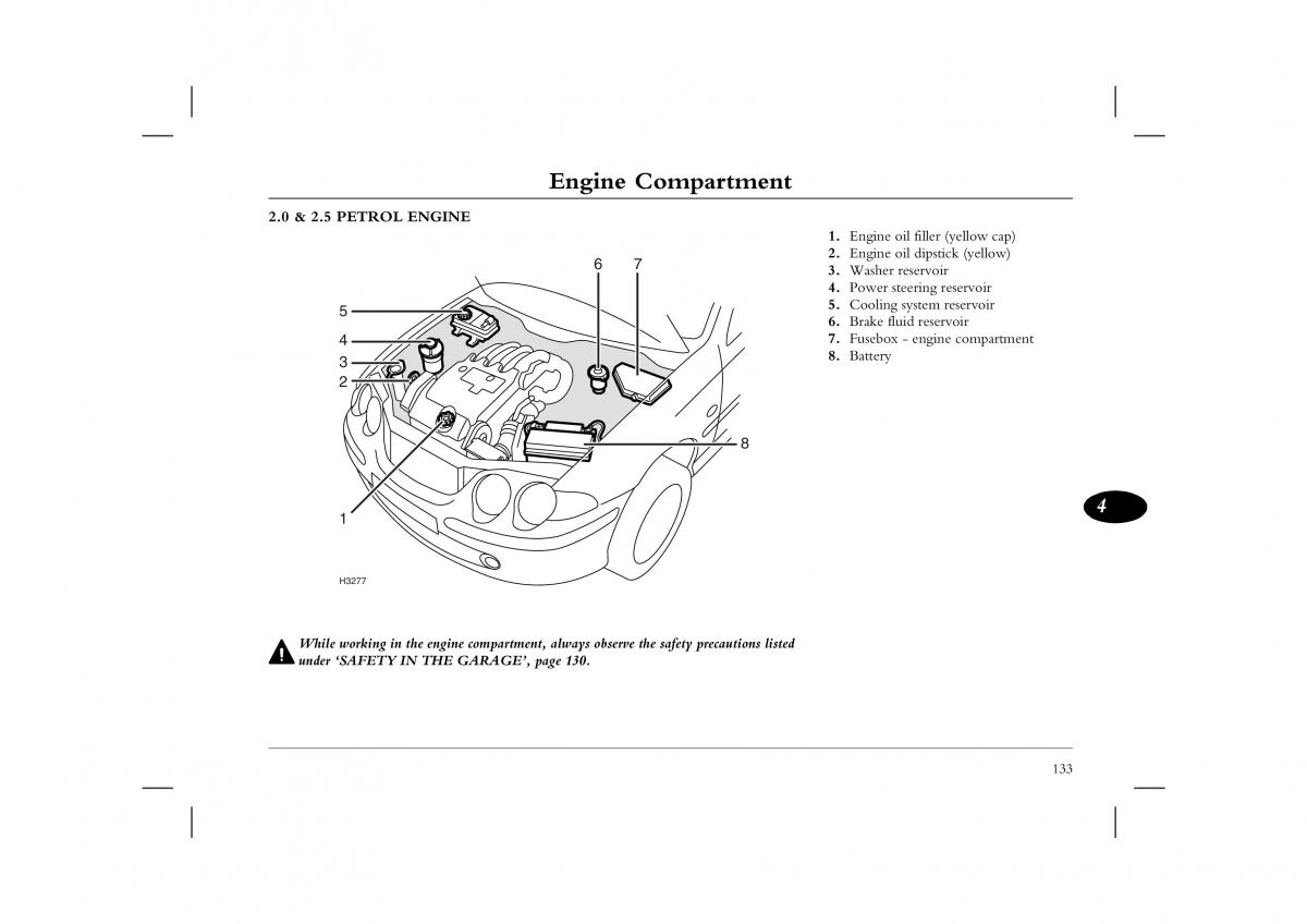 manual  Rover 45 owners manual / page 133