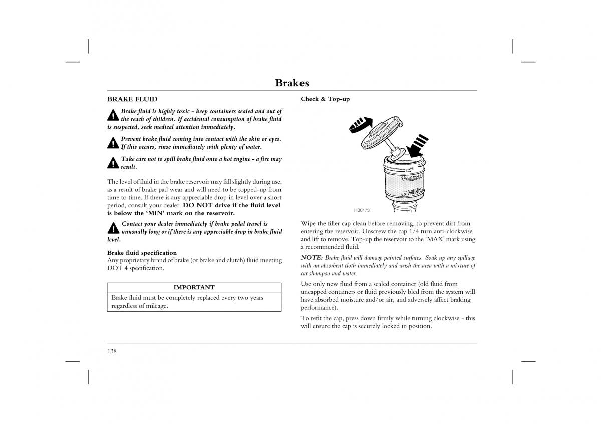 manual  Rover 45 owners manual / page 138