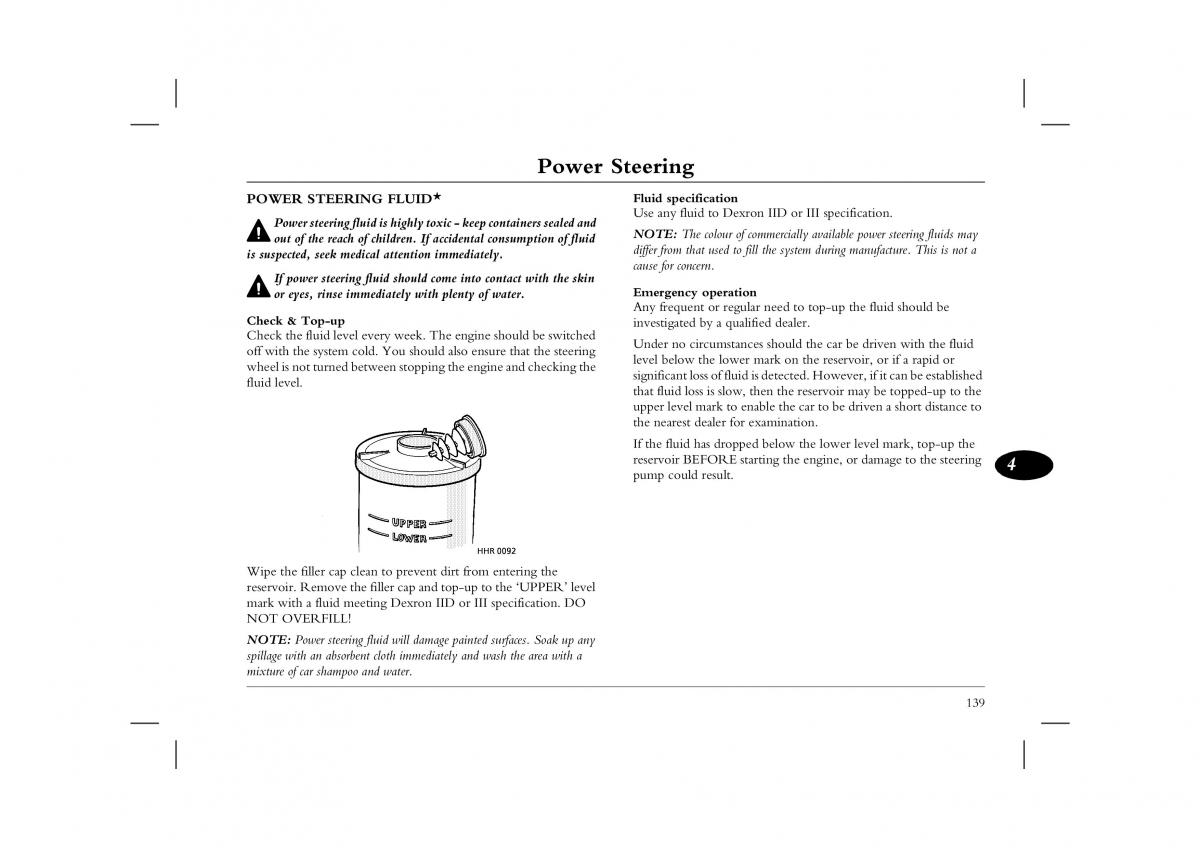 manual  Rover 45 owners manual / page 139