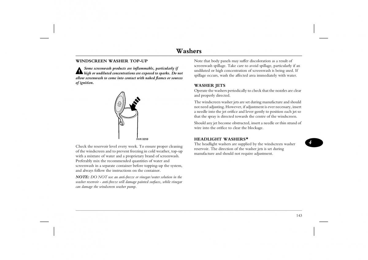 manual  Rover 45 owners manual / page 143