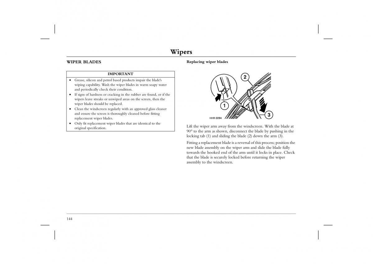 manual  Rover 45 owners manual / page 144