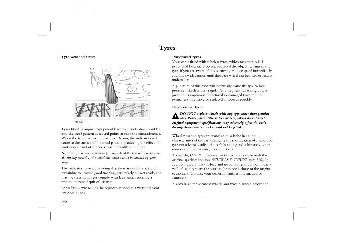 manual  Rover 45 owners manual / page 146