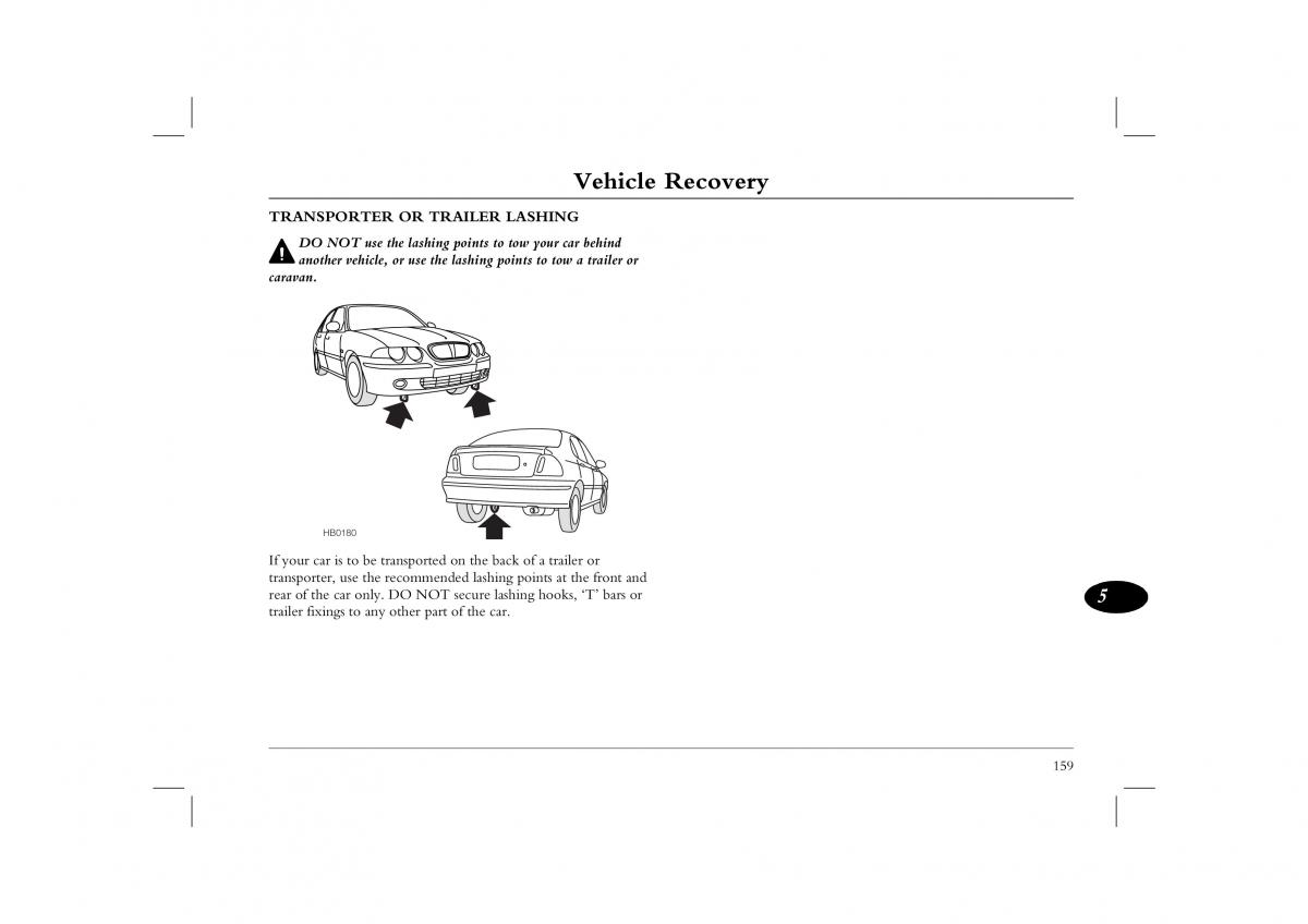 manual  Rover 45 owners manual / page 159