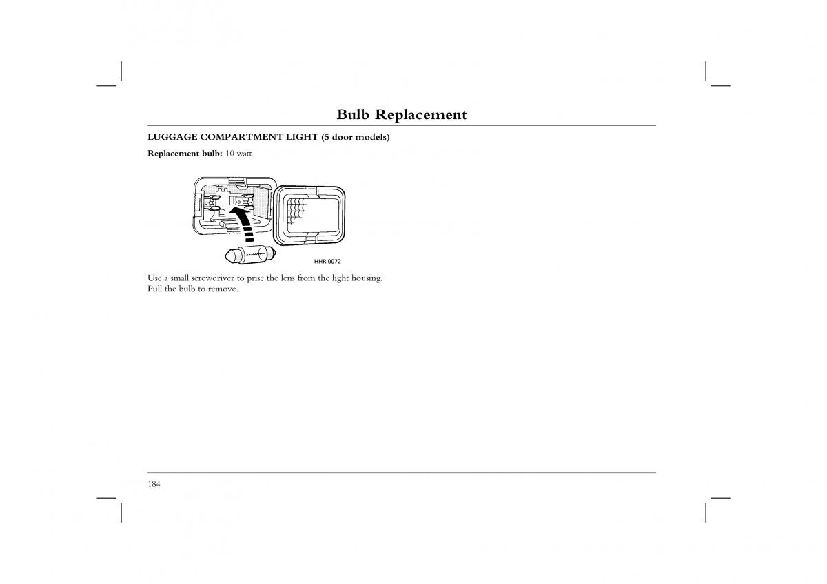 manual  Rover 45 owners manual / page 184