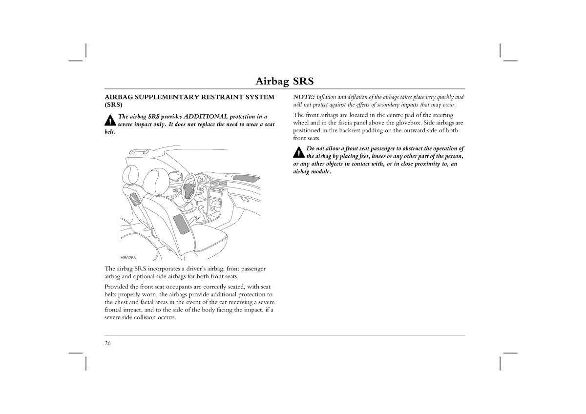 manual  Rover 45 owners manual / page 26