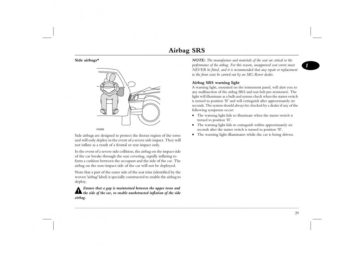 manual  Rover 45 owners manual / page 29