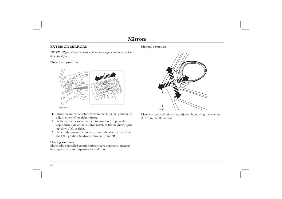 manual  Rover 45 owners manual / page 32