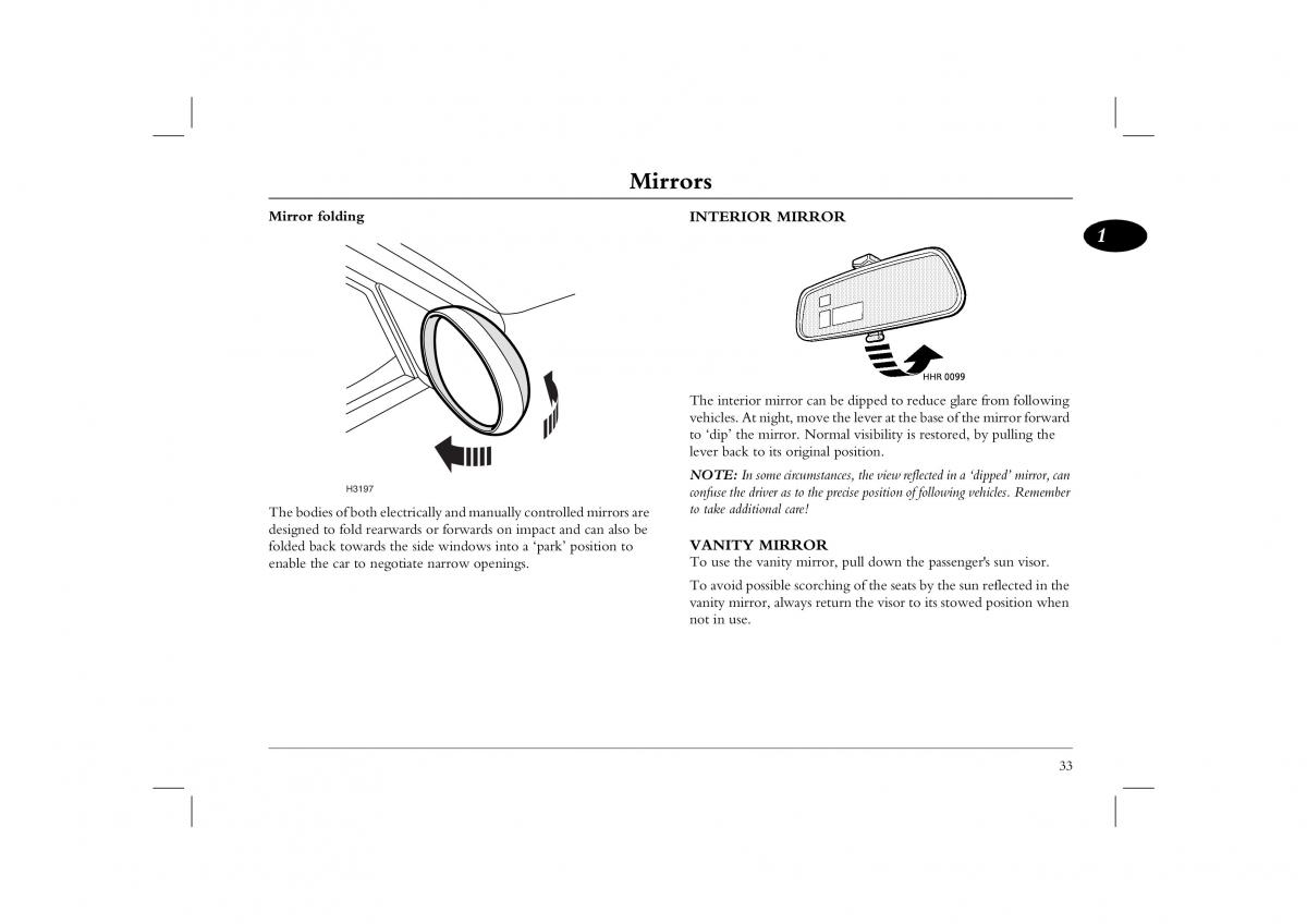 manual  Rover 45 owners manual / page 33