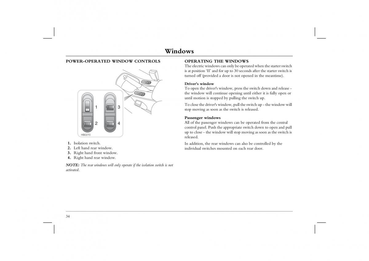 manual  Rover 45 owners manual / page 34